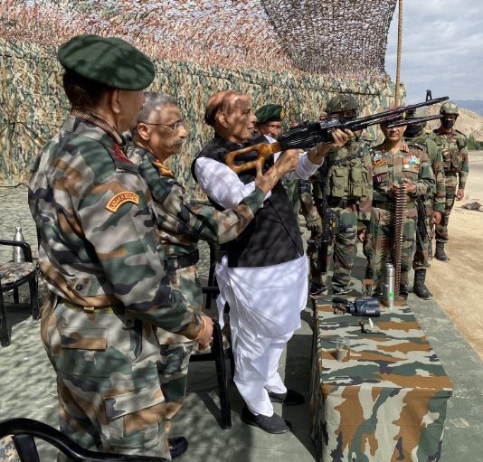 Defence Minister Rajnath Singh Live Updates from Leh India-China 